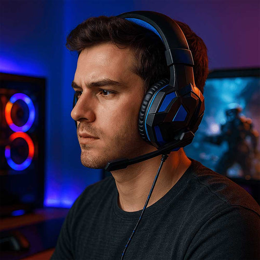 Lampp Life Wired Stereo Gaming Headset with 120° Microphone – PS4 / PS5 / PC / Smartphone